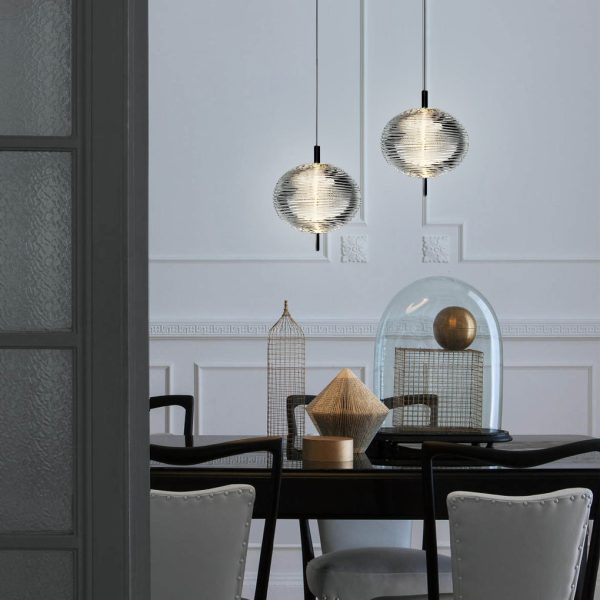 Personality Glass Shade LED Iron Creative Nordic Chandelier Pendant Lights - Image 2