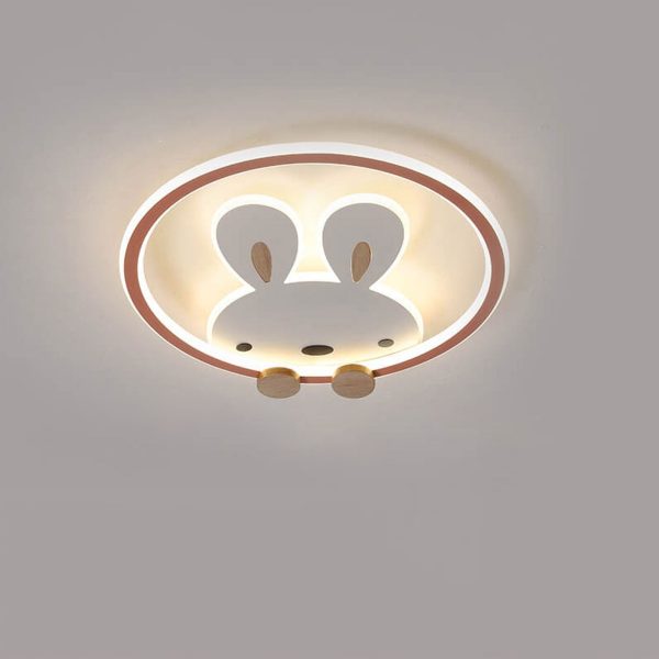 Childlike Modern Simple Cartoon Rabbit Design LED Flush Mount Light - Image 17