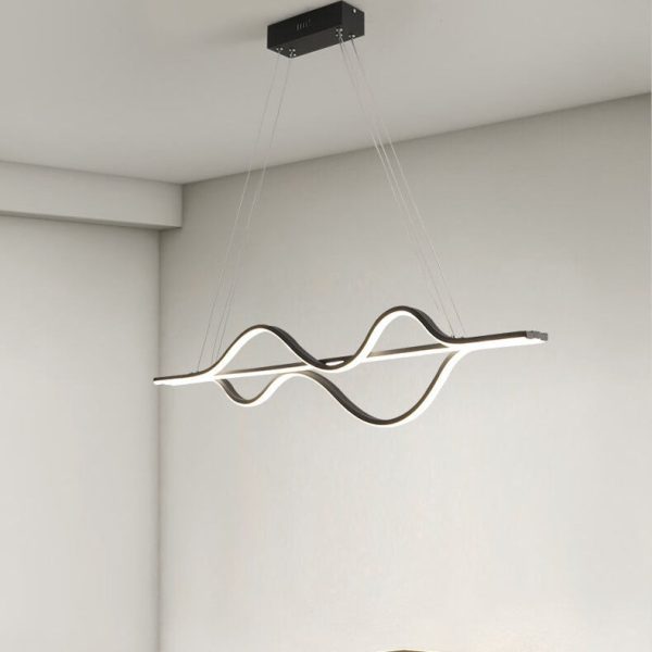 Modern Minimalist Lines LED Island Light Chandelier - Image 16