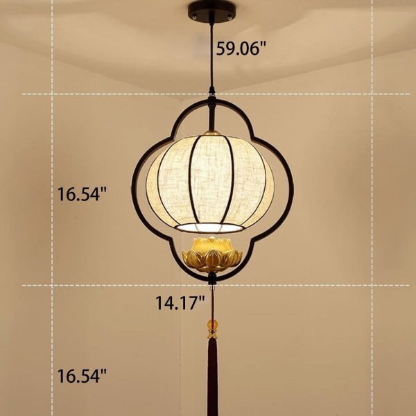 Chinese Retro Light Luxury Wrought Iron 1-Light Pendant Light - Image 8