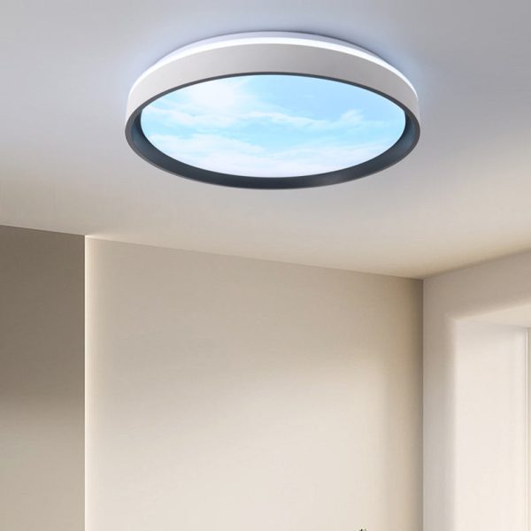 Modern Simplicity Iron Acrylic Round Square Rectangular Sunny Sky LED Flush Mount Ceiling Light For Living Room - Image 10