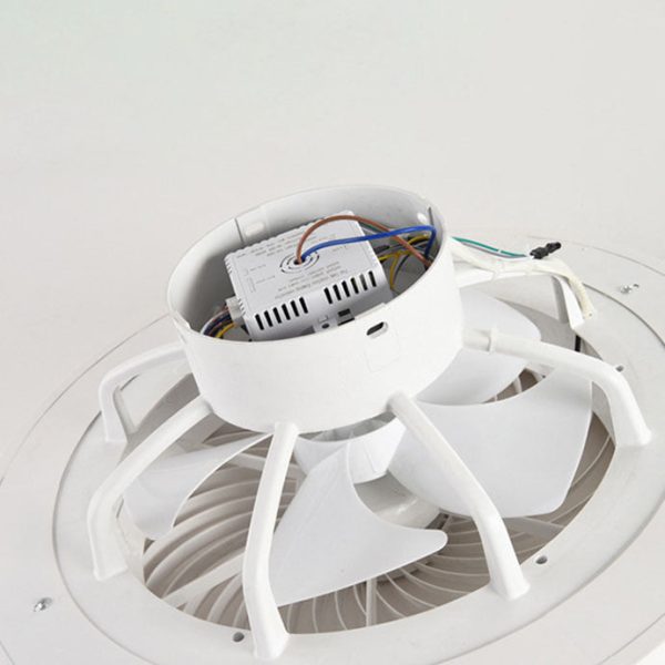 Modern Minimalist Solid Color Iron Copper LED Flush Mount Ceiling Fan Light - Image 21