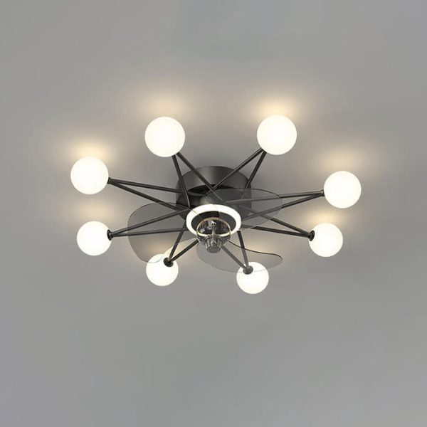 Modern Minimalist Creative Star LED Flush Mount Ceiling Fan Light - Image 9
