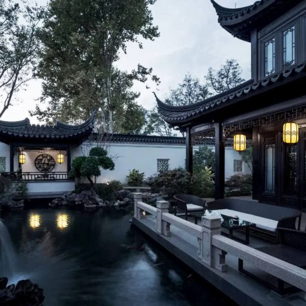 Modern Chinese Marble Lantern Outdoor Waterproof 1-Light Pendant Light - Image 14