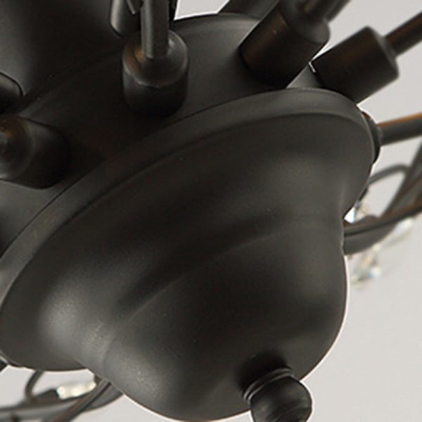 Traditional European Branch Iron Crystal 4/5/6 Light Semi-Flush Mount Ceiling Light For Living Room - Image 11