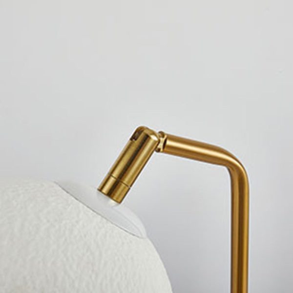Contemporary Nordic High-Density Polystyrene Round Shade Hardware 1-Light Standing Floor Lamp For Bedroom - Image 6