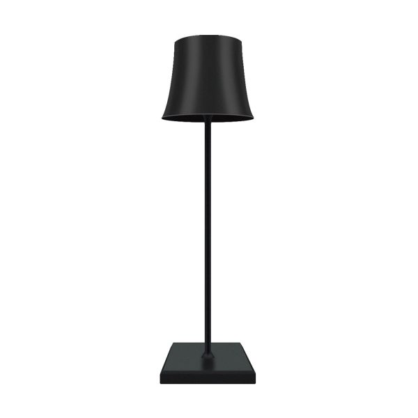 15 Inch Cordless Modern Cool Hue Metal Table Lamp Black/White - Image 9