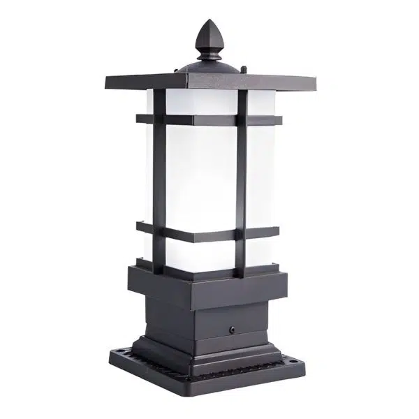 Waterproof Dimming with Remote Black Vintage Solar Fence Post Lights - Image 9