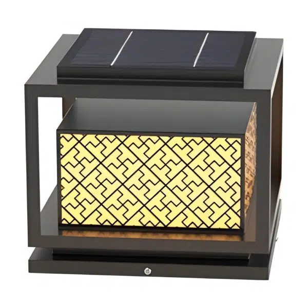 Square Waterproof Modern Solar Outdoor Fence Post Lights Pillar Light - Image 7
