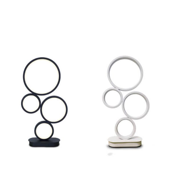 Minimalist 4-Circle Ring LED Table Lamp - Image 8