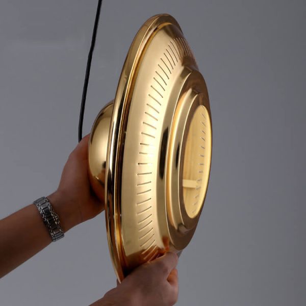 Industrial Vintage Iron Flying Saucer 1-Light Pendant Light - Image 7