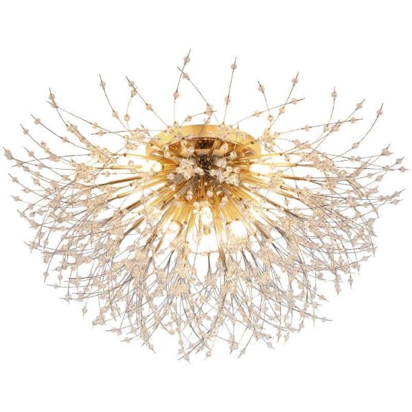 Modern Creative Dandelion Crystal 5/6/8 Light Semi-Flush Mount Ceiling Light - Image 8