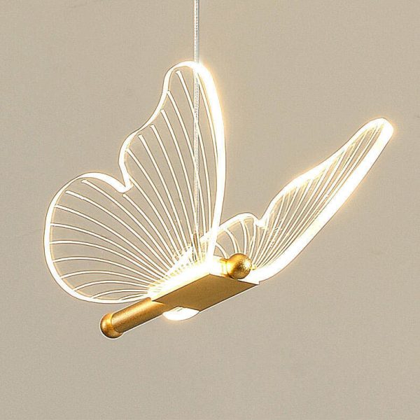 Minimalist Acrylic Butterfly LED Pendant Light - Image 6