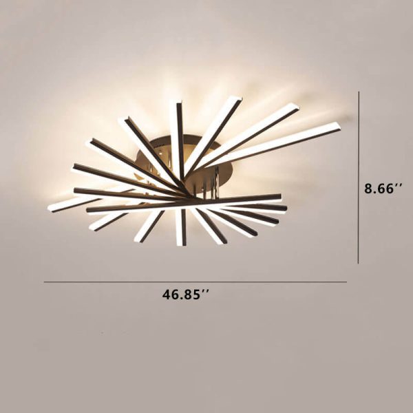 Nordic Creative Line 1-Light LED Semi-Flush Mount Ceiling Light - Image 9