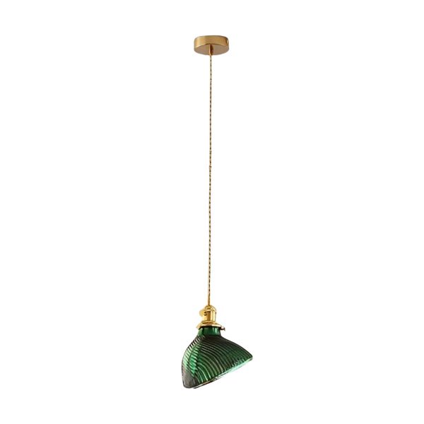 Creative Personality LED Copper Glass Green Retro Nordic Pendant Lights - Image 12