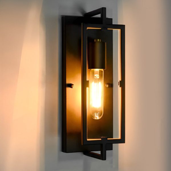 Creative Rectangular Industrial Style Wall Lamp Wall Sconce Lighting - Image 8