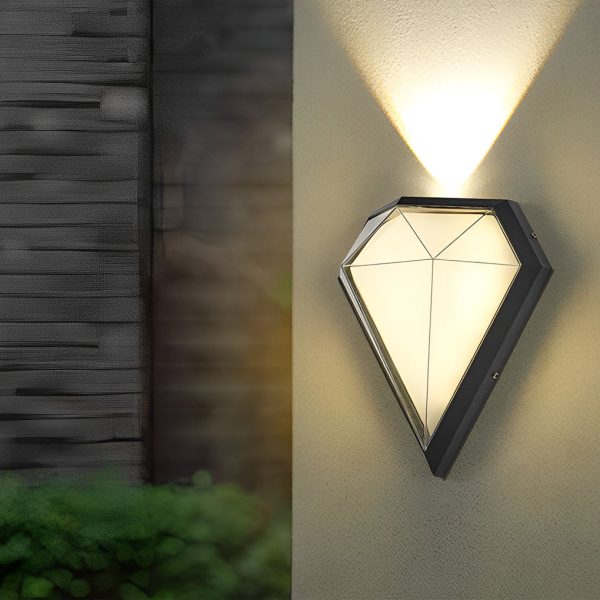 Creative Geometric LED Waterproof Black Modern Wall Lamp Exterior Lights - Image 3
