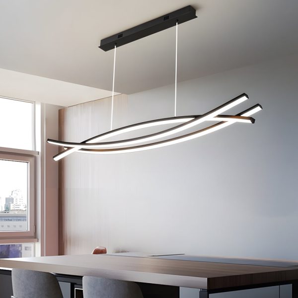 Long Lines LED Dimmable Chandelier Dining Room Light Fixtures - Image 2