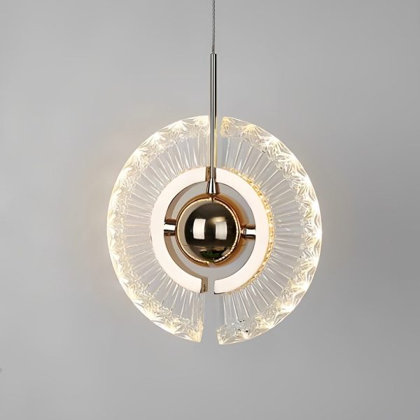 Creative Circle Anodized Acrylic LED Modern Pendant Lighting Hanging Lamp - Image 8