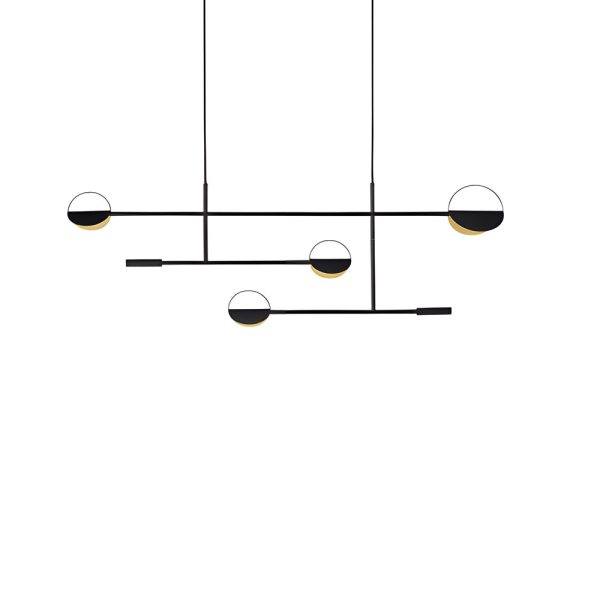 Chic Modern Adjustable Color Temperature LED Iron Linear Pendant Lamp - Image 8