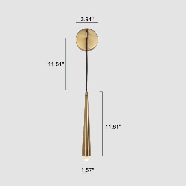 Minimalist Luxury Long Strip Gold 1-Light Wall Sconce Lamp - Image 5