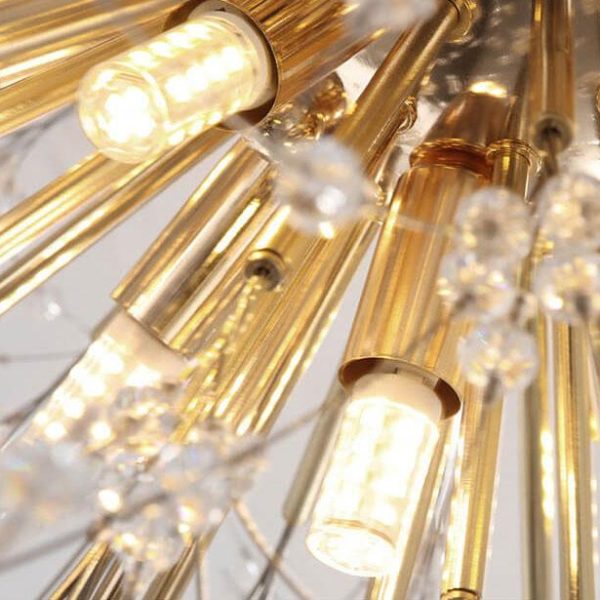 Modern Creative Dandelion Crystal 5/6/8 Light Semi-Flush Mount Ceiling Light - Image 10