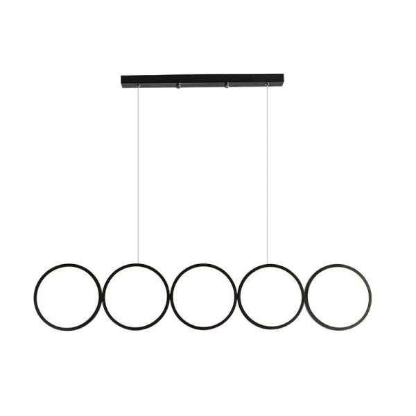 Nordic Creative Iron Acrylic 5-Circle LED Chandelier - Image 12
