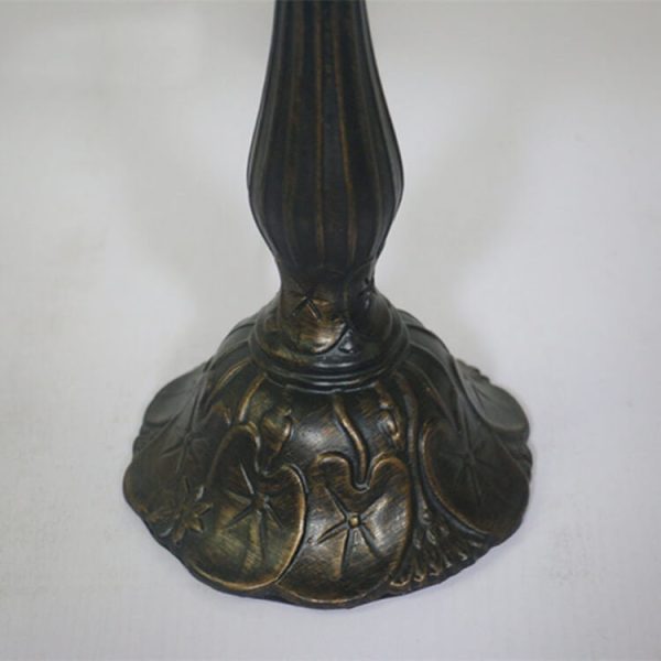 European Tiffany Yellow Baroque Glass 1-Light Table Lamp - Image 10