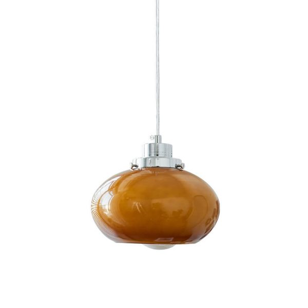Nordic Yellow Glass Dome 1-Light Pendant Light - Image 6