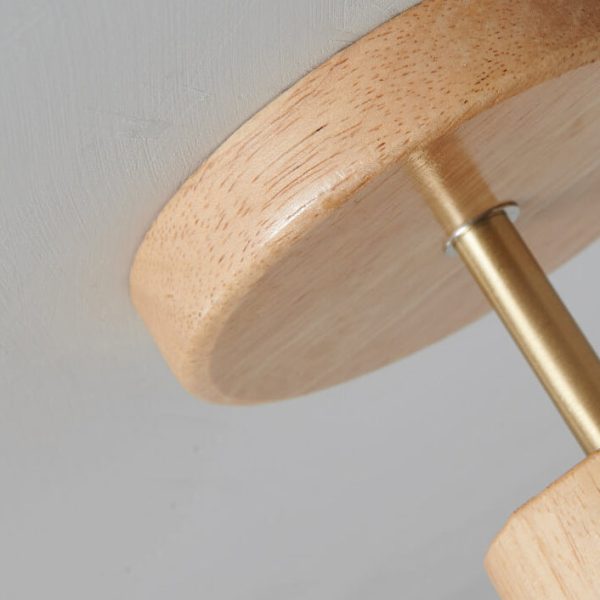 Nordic Glass Half Round 1-Light Semi-Flush Mount Ceiling Light - Image 6