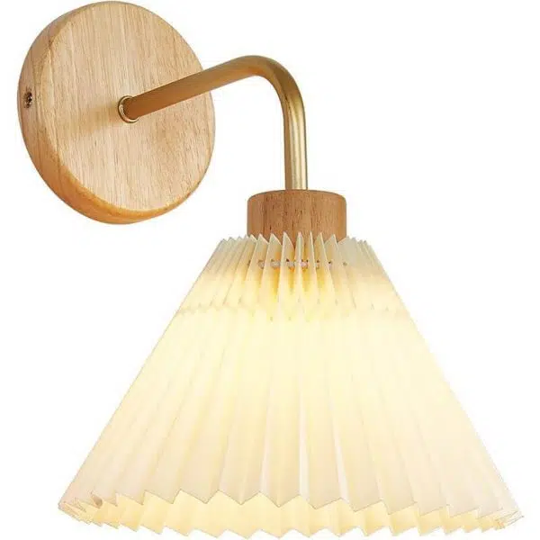 Modern Minimalist Pleated Umbrella Shade 1-Light Wall Sconce Lamp - Image 7