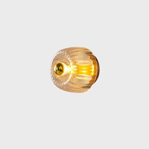 Modern Luxury Glass Sun Shape Full Copper Dual Purpose 1-Light Flush Mount Light - Image 7