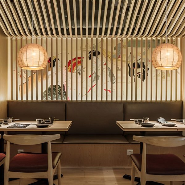 Creative Rattan Rope Woven Lantern LED Nordic Chandelier Pendant Lights - Image 2