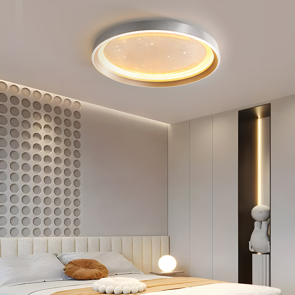 2-23dafa25-19aa-458d-a2c6-8ecdb8f30ac0.jpg Round Acrylic Starry Sky 3 Step Dimming LED Simple Modern Ceiling Lamp - Image 1