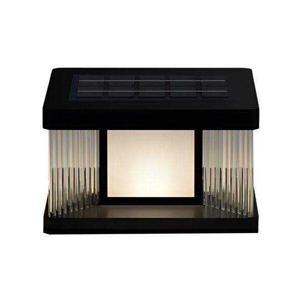Waterproof IP65 LED Glass Acrylic Black Modern Solar Fence Post Lights - Image 6