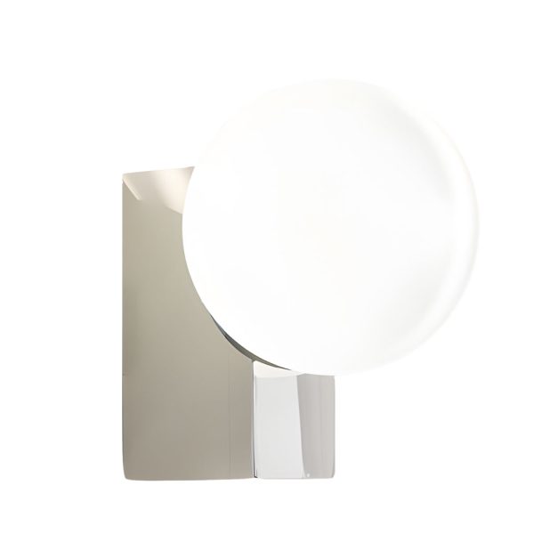 Cream White Glass Ball LED Wall Light with Dimmable Feature - Image 8