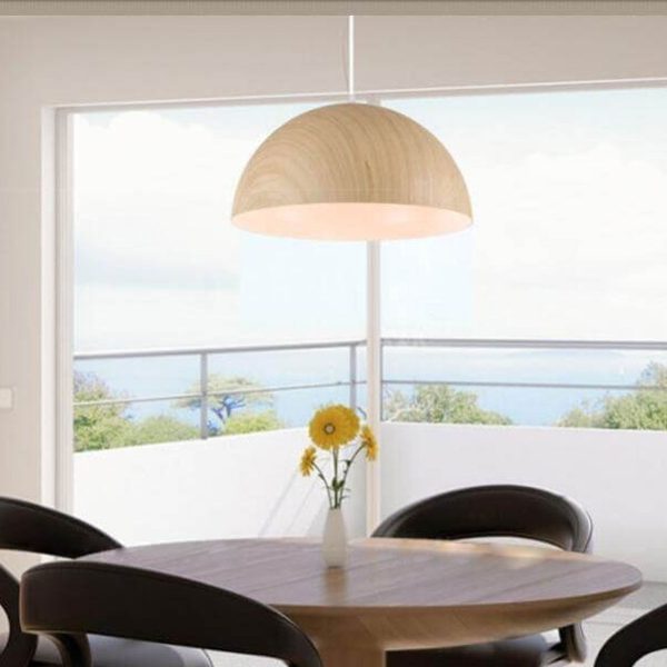 Nordic Minimalist Marbled Semicircle 1-Light Pendant Light - Image 13