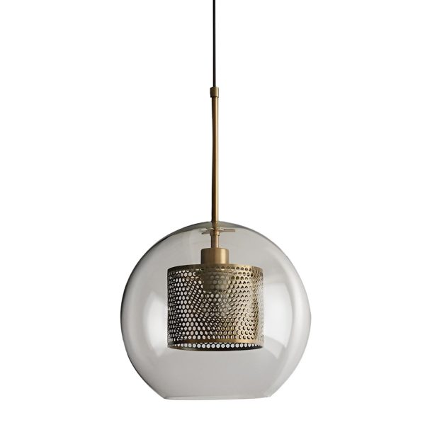 Minimalist Round Glass LED Industrial Pendant Light Kitchen Island Lighting - Image 10