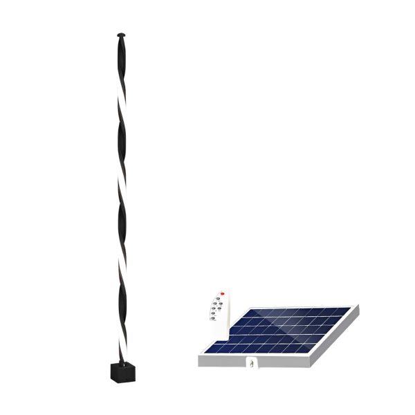 Unique Minimalist LED Waterproof Black Solar Powered Lawn Lights Path Lamp - Image 8