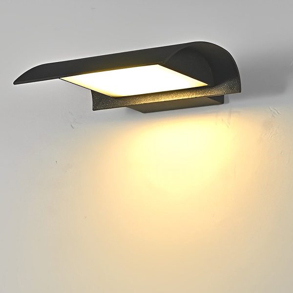 Curved Outdoor Waterproof LED Black Modern Minimalist Wall Lamp Exterior Lighting - Image 12