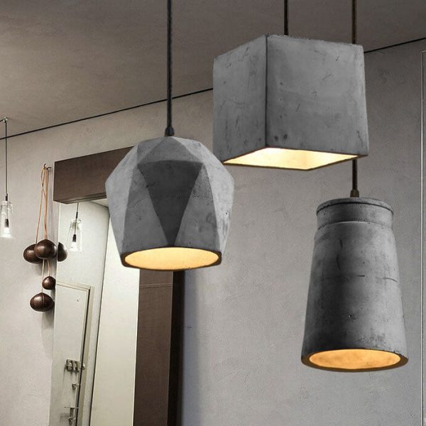 Industrial Simplicity  Cement Geometric 1-Light  Pendant Light - Image 5