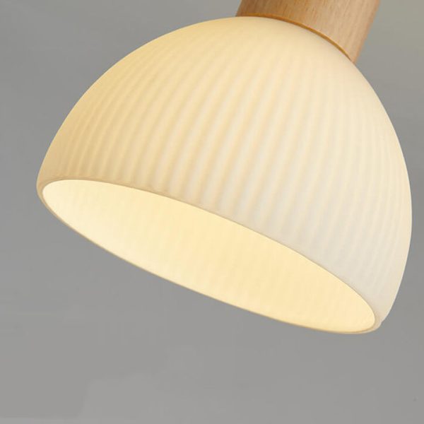 Nordic Glass Half Round 1-Light Semi-Flush Mount Ceiling Light - Image 5