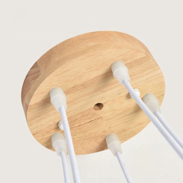 Modern Solid Wood Frosted Glass Ball 3/5 Light Chandelier - Image 10