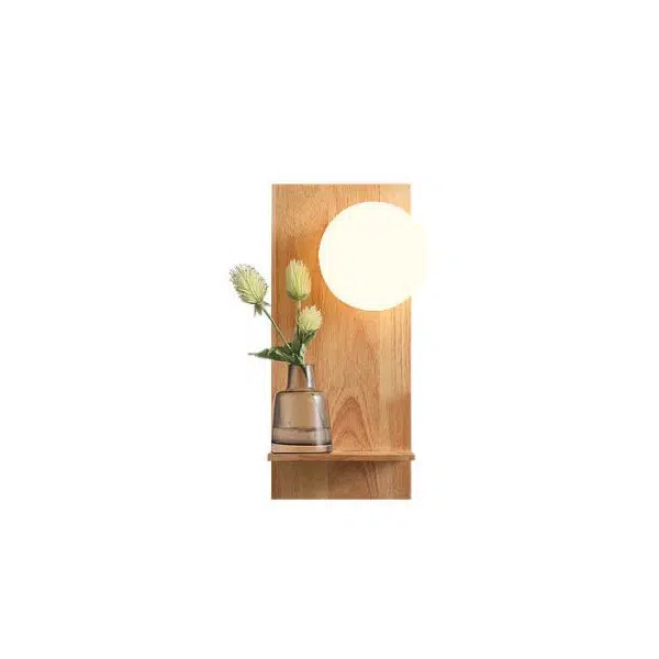 Nordic Solid Wood Glass Globe 1-Light  Wall Sconce Lamp - Image 6
