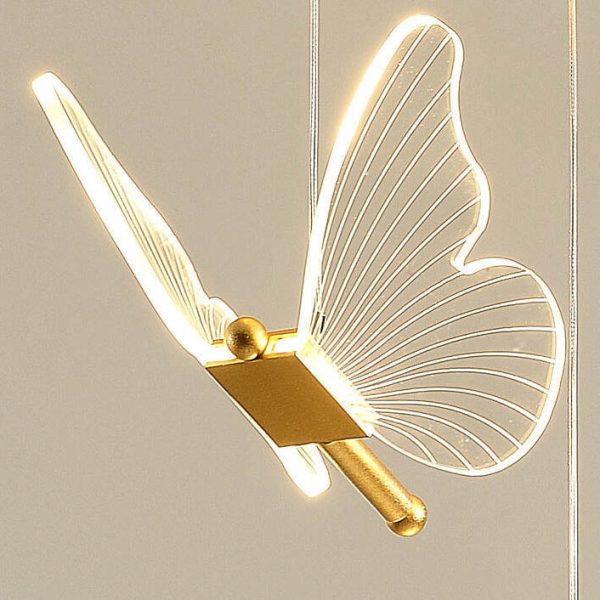 Minimalist Acrylic Butterfly LED Pendant Light - Image 7