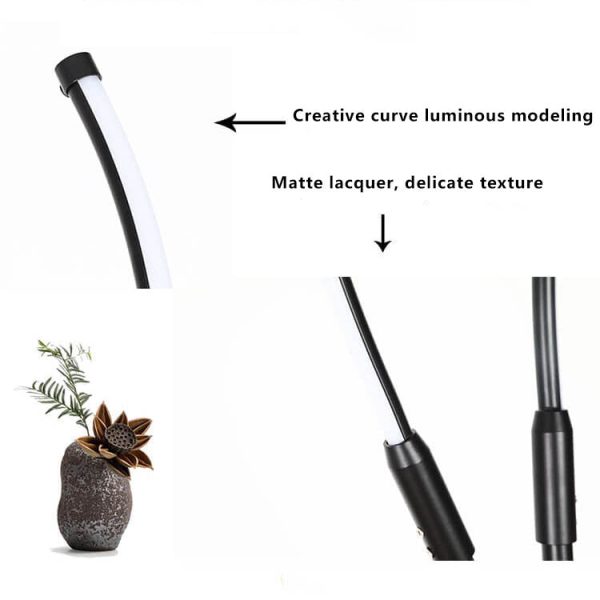 Modern Minimalist Curved Line 1-Light LED Standing Floor Lamp - Image 8