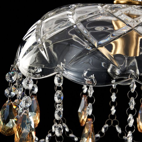 Modern Luxury Crystal Hanging Dome 1-Light Pendant Light - Image 12
