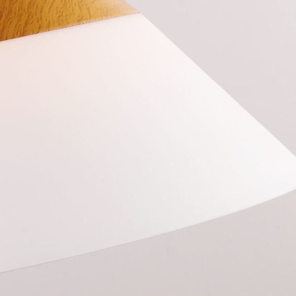 Nordic Wood Grain Glass Cone Shaped 1-Light Pendant Light - Image 7