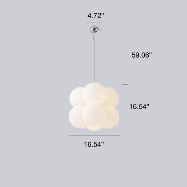 Nordic Creative White Bubble Acrylic 4/8 Light Chandelier - Image 10
