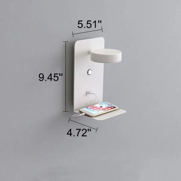 Modern Iron Square LED USB Rechargeable Wall Sconce Lamp - Image 12